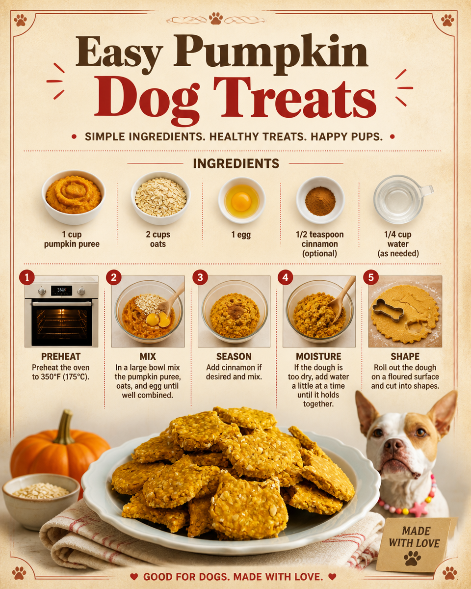 Easy Pumpkin Dog Treats