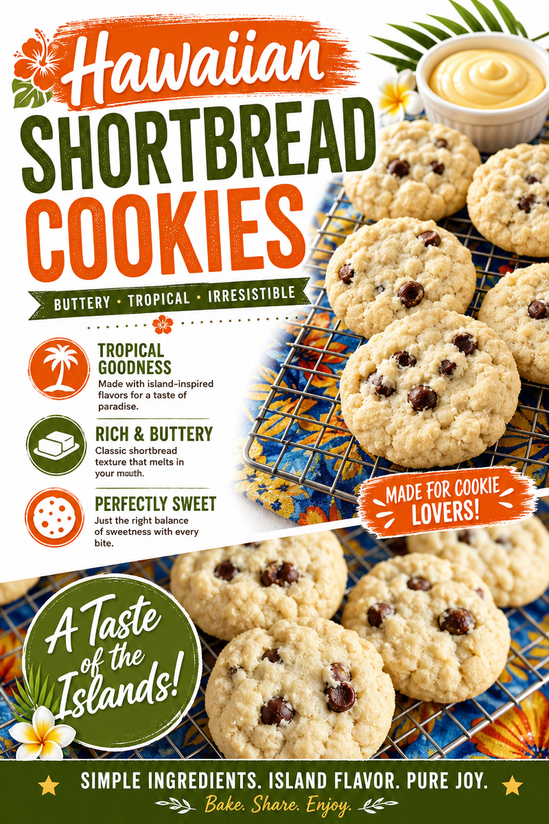 Hawaiian Shortbread Cookies