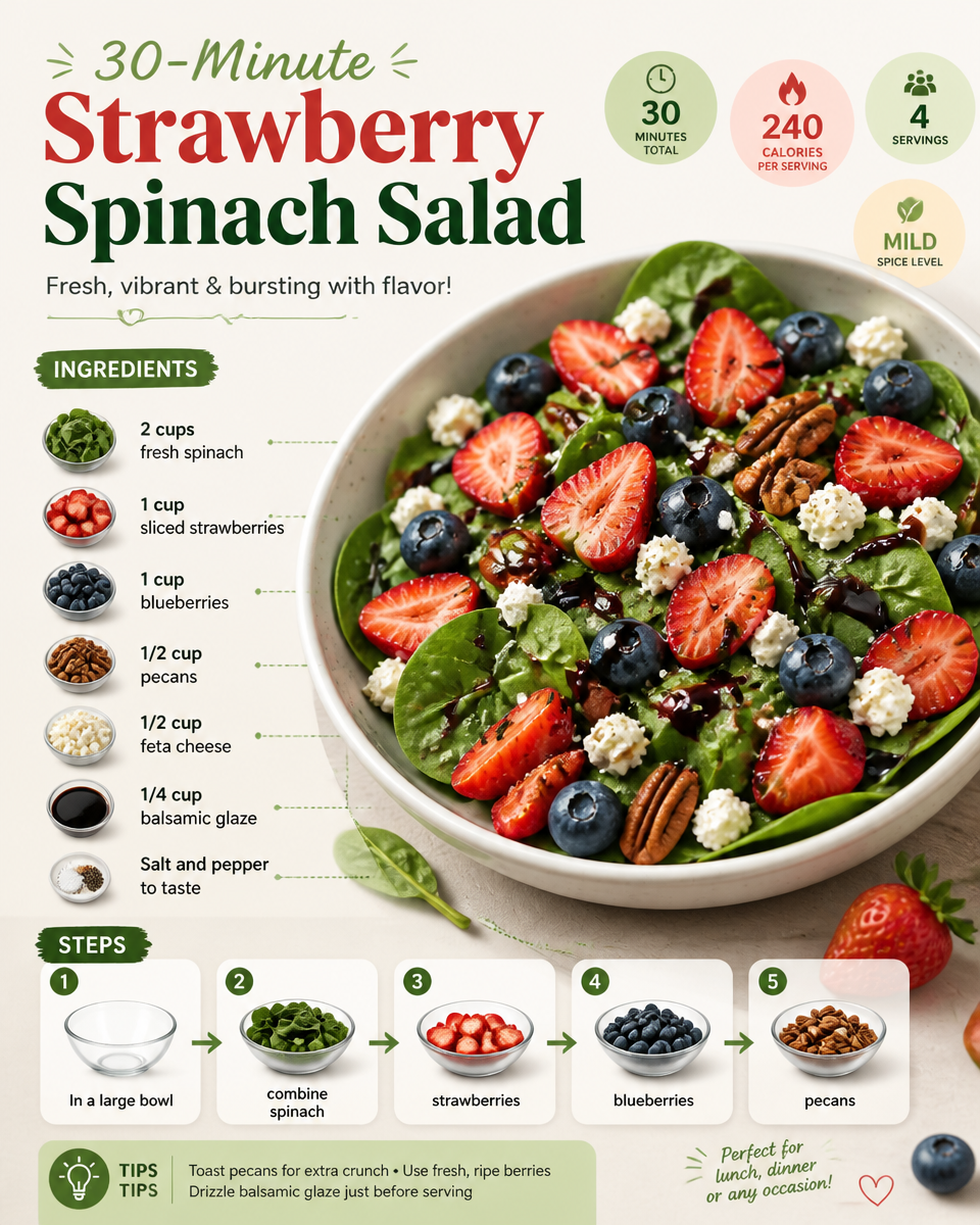 30-Minute Strawberry Spinach Salad