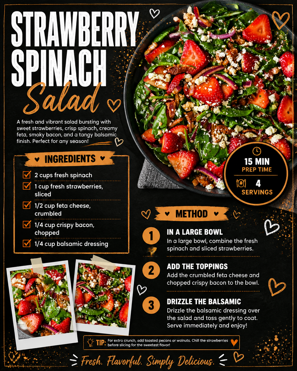 Strawberry Spinach Salad