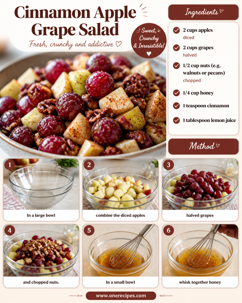 Cinnamon Apple Grape Salad