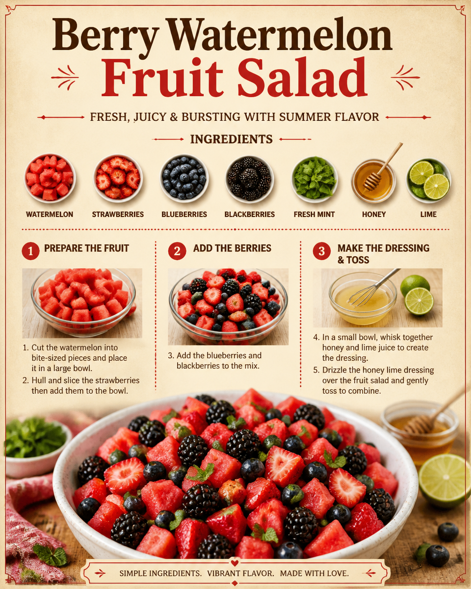 Berry Watermelon Fruit Salad