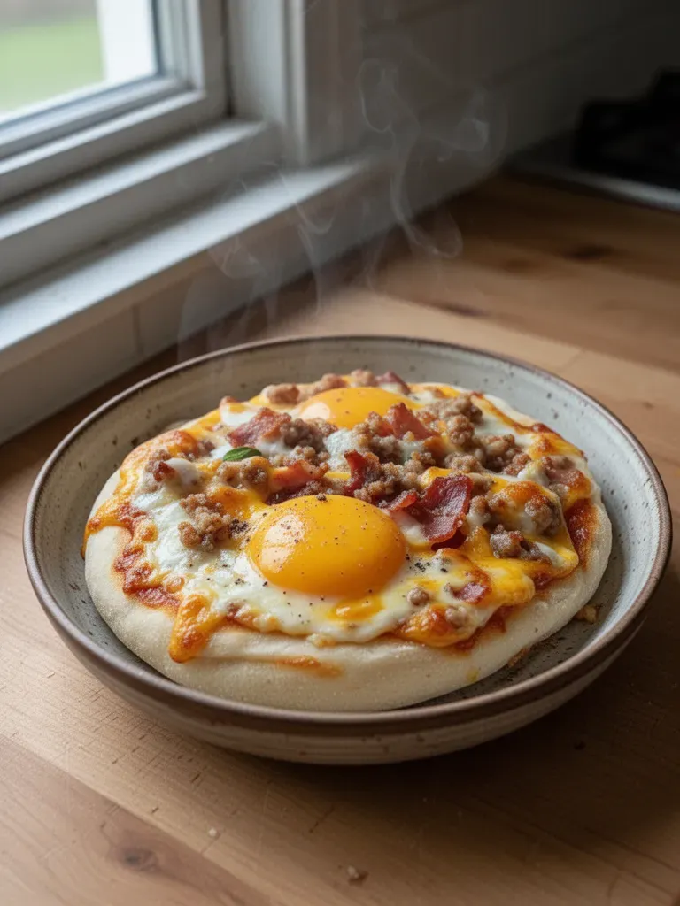 English Muffin Breakfast Pizza