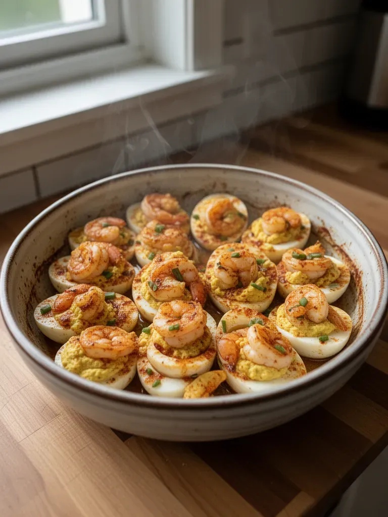 Cajun Shrimp Deviled Eggs