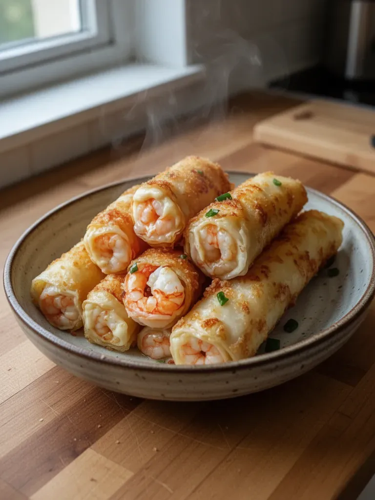 Crispy Creamy Shrimp Rolls