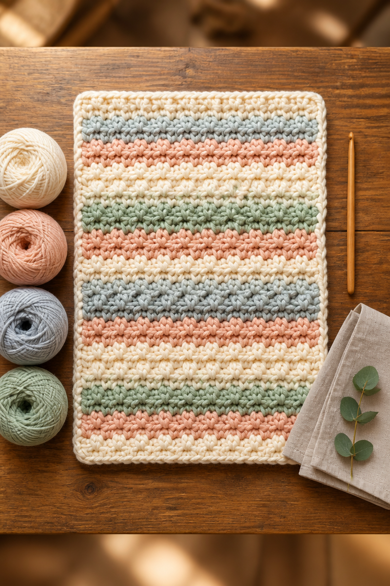 Easy Crochet Chunky Baby Blanket Pattern for Beginners
