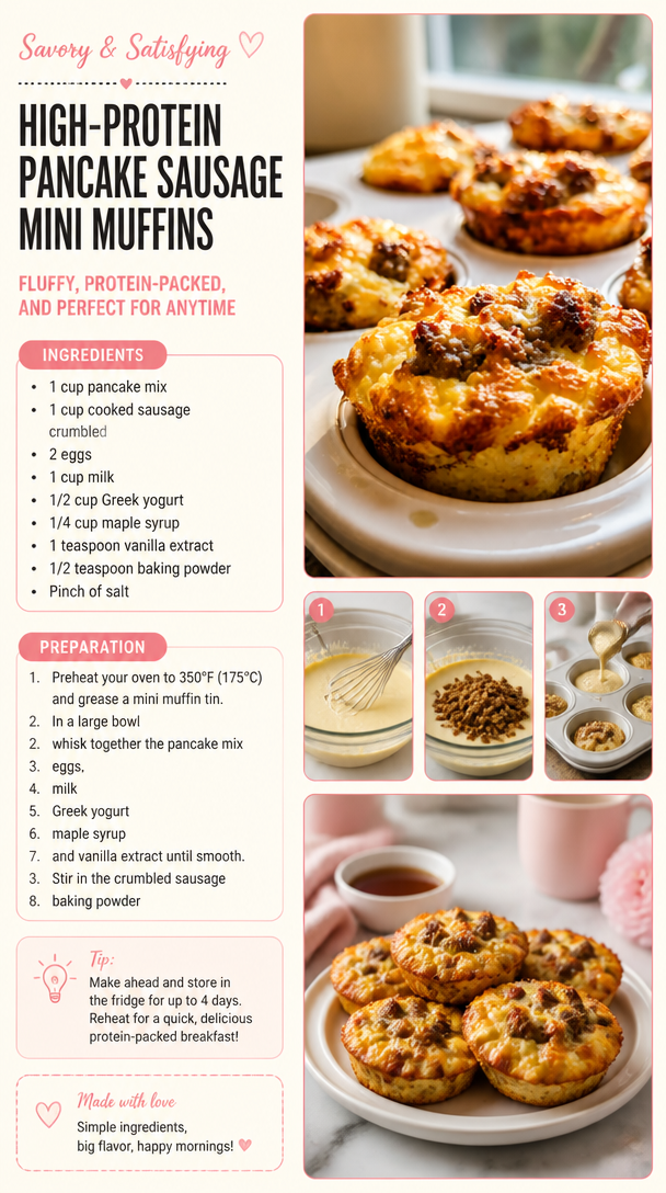 High-Protein Pancake Sausage Mini Muffins