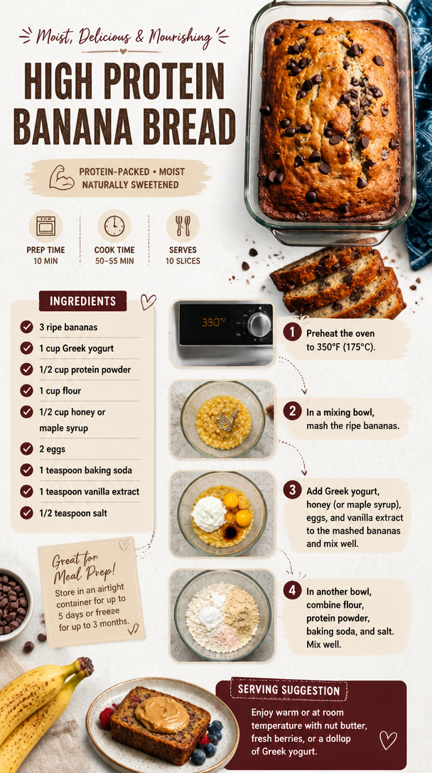 High Protein Banana Bread