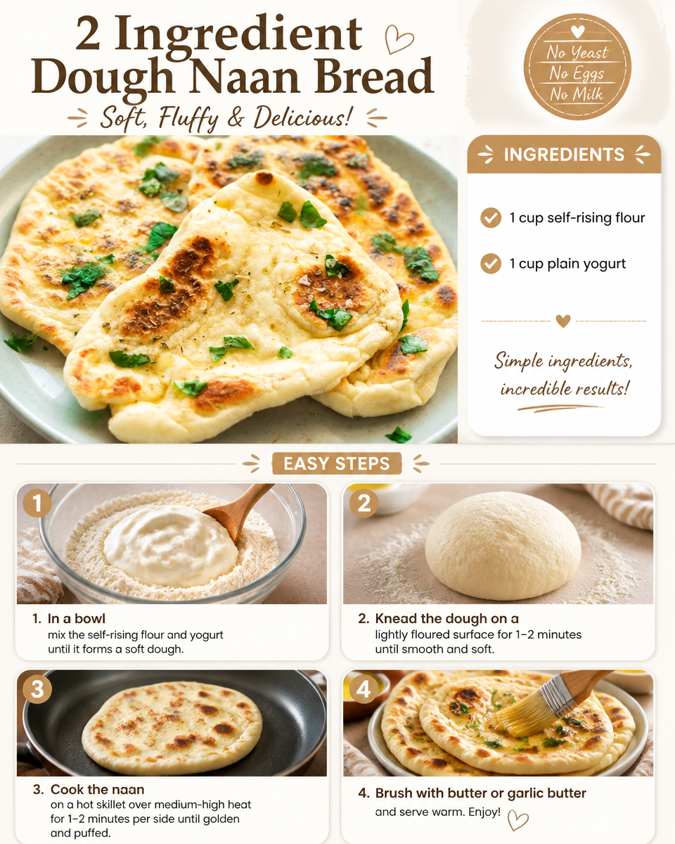 2 Ingredient Dough Naan Bread