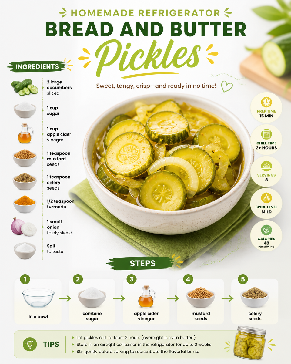 Homemade Refrigerator Bread and Butter Pickles
