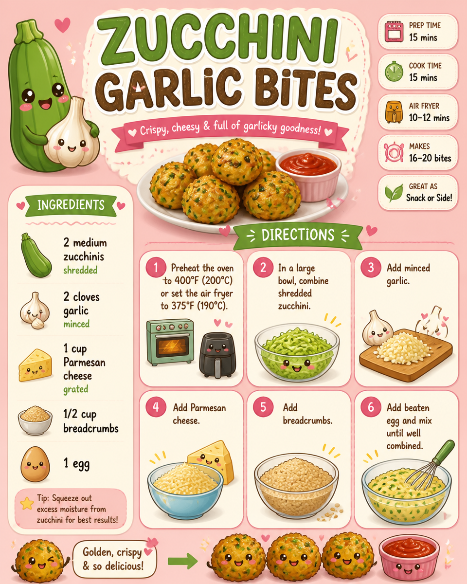 Zucchini Garlic Bites