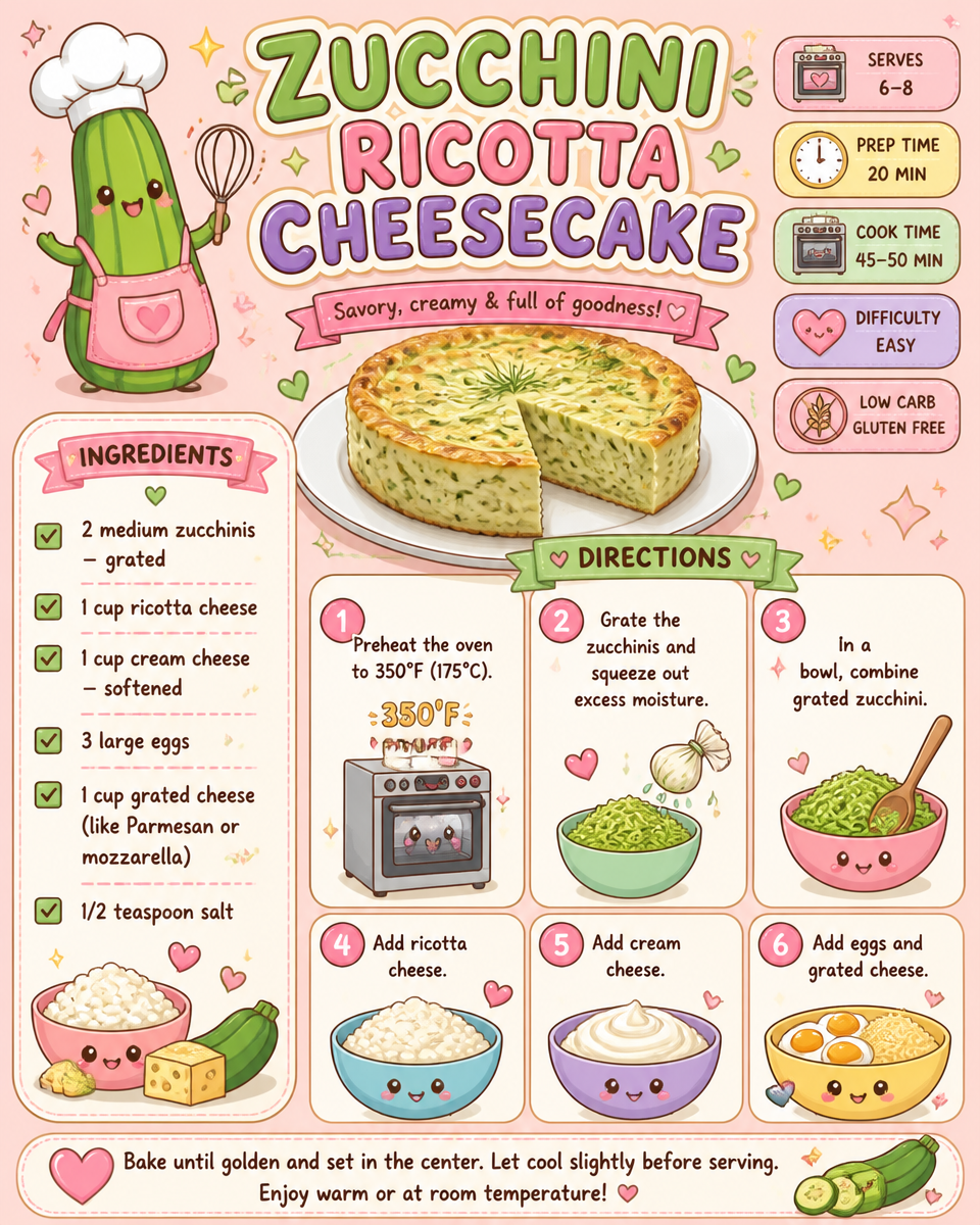 Zucchini Ricotta Cheesecake