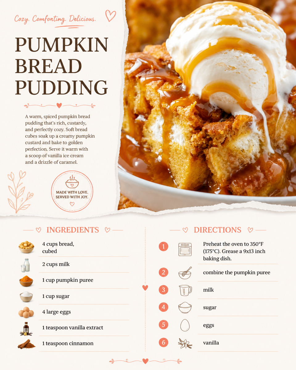 Pumpkin Bread Pudding