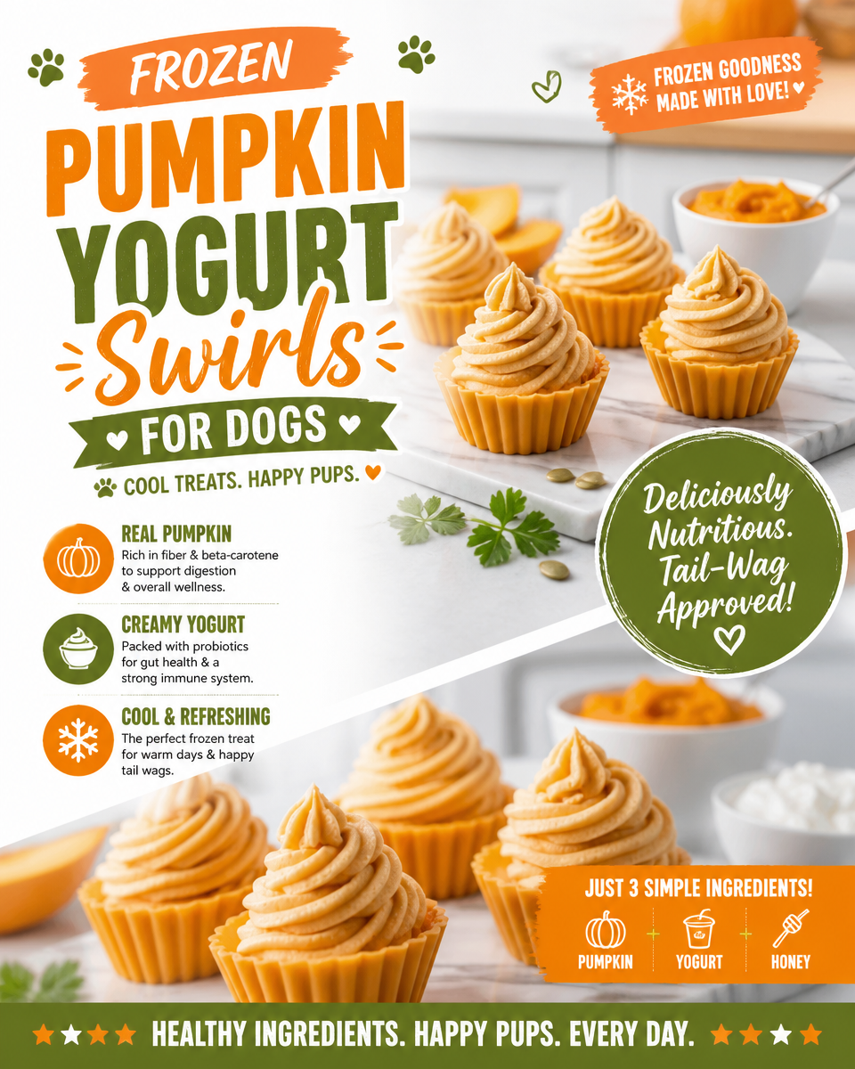 Frozen Pumpkin Yogurt Swirls for Dogs