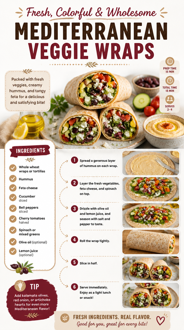 Mediterranean Veggie Wraps
