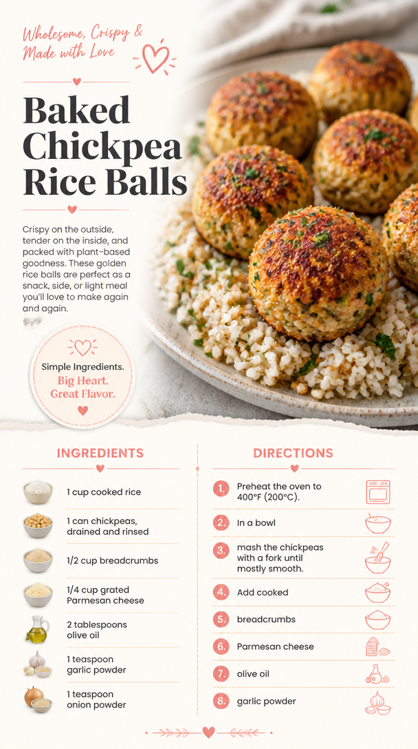Baked Chickpea Rice Balls