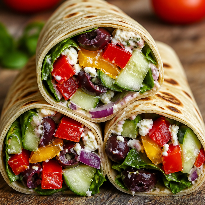 Mediterranean Veggie Wraps