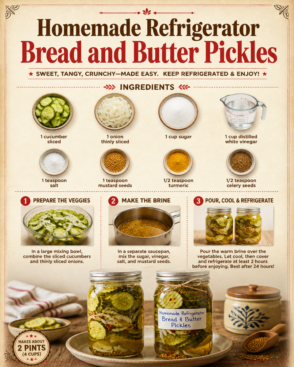 Homemade Refrigerator Bread and Butter Pickles