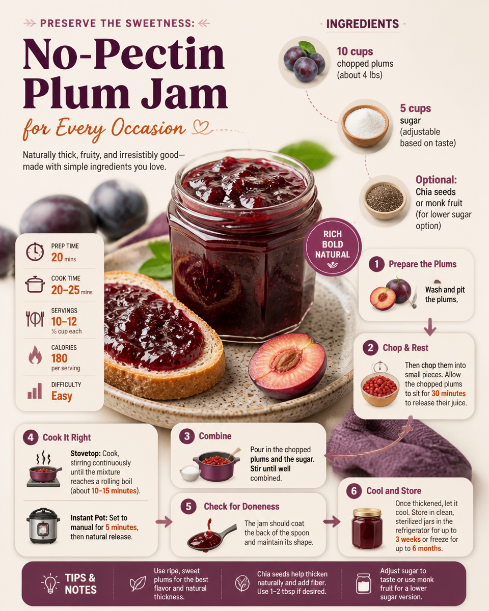 Preserve the Sweetness: No-Pectin Plum Jam for Every Occasion