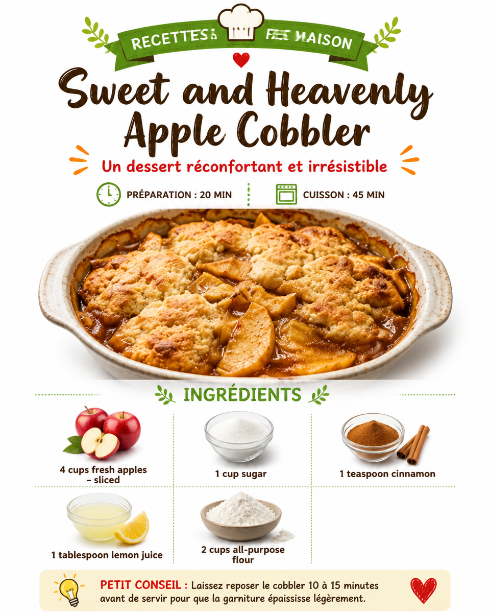 Sweet and Heavenly Apple Cobbler