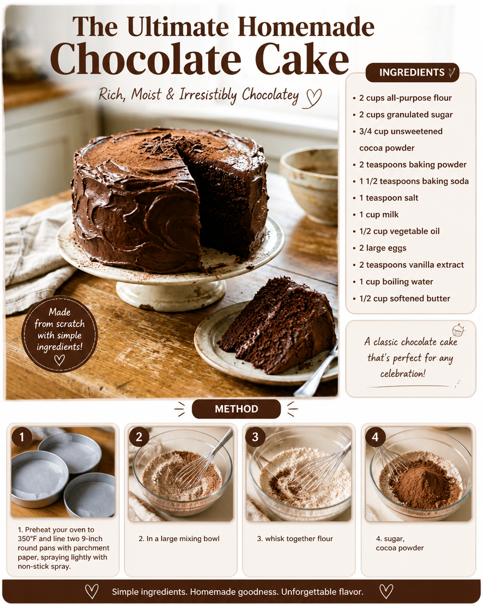 The Ultimate Homemade Chocolate Cake