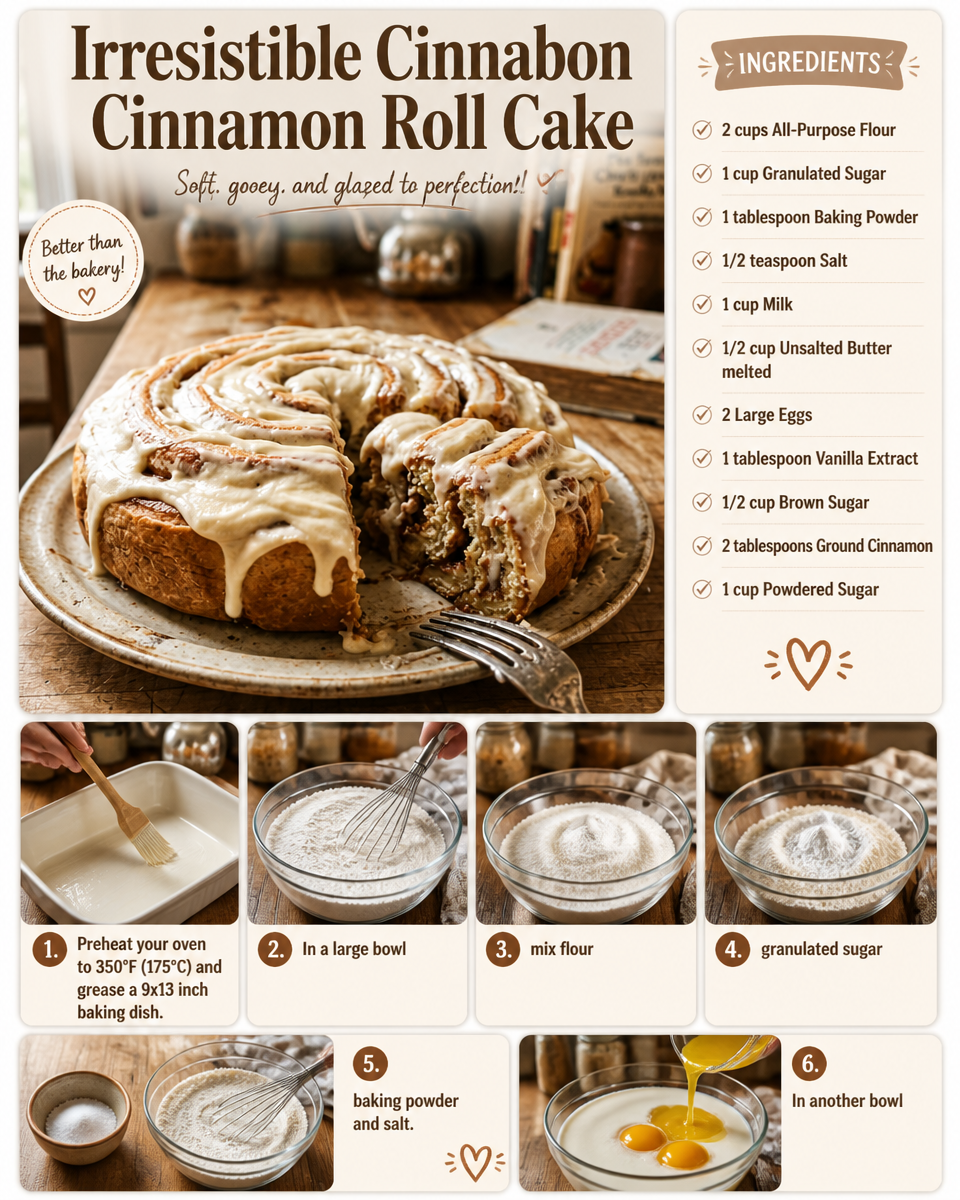 Irresistible Cinnabon Cinnamon Roll Cake