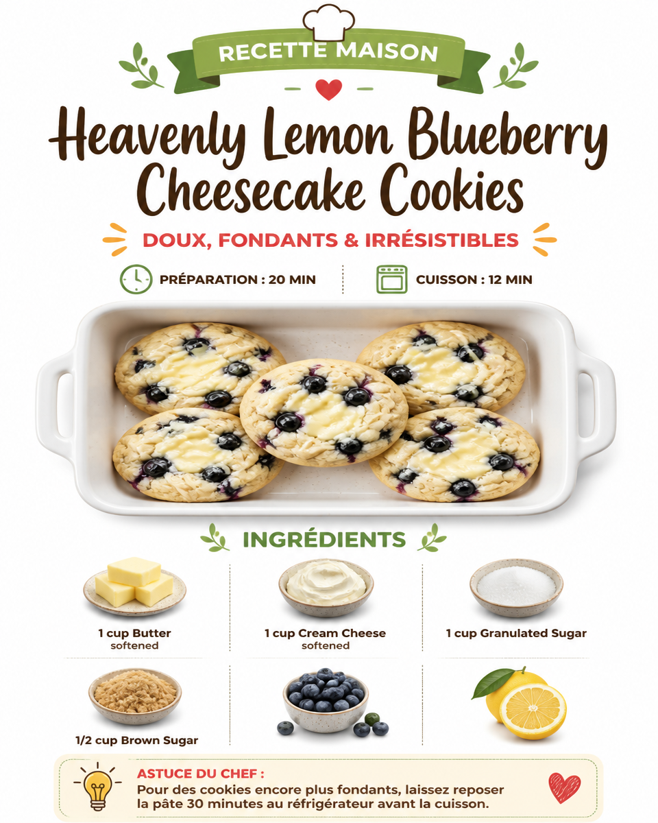 Heavenly Lemon Blueberry Cheesecake Cookies