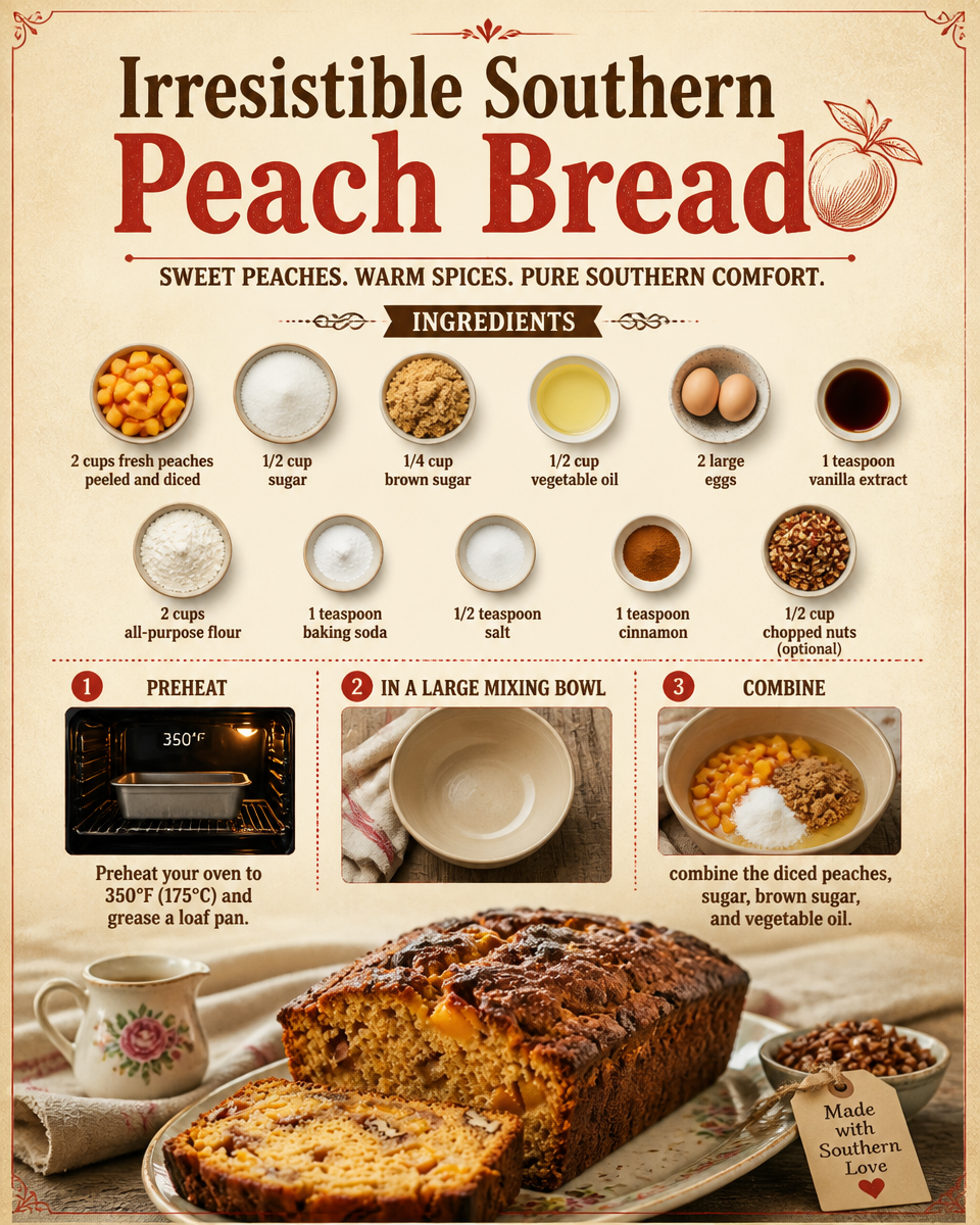Irresistible Southern Peach Bread