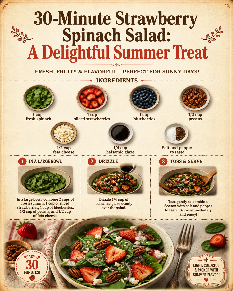 30-Minute Strawberry Spinach Salad: A Delightful Summer Treat
