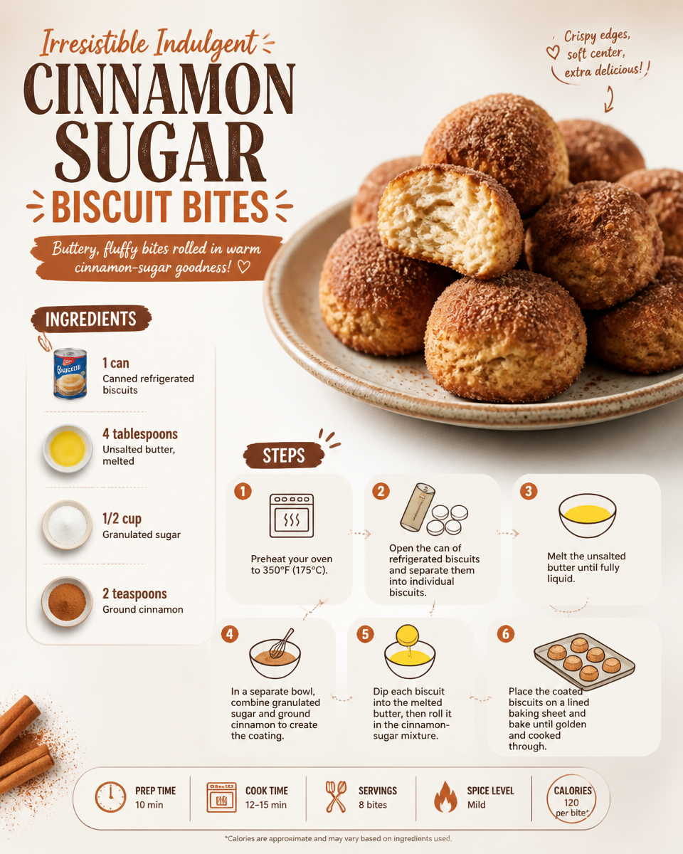 Irresistible Indulgent Cinnamon Sugar Biscuit Bites