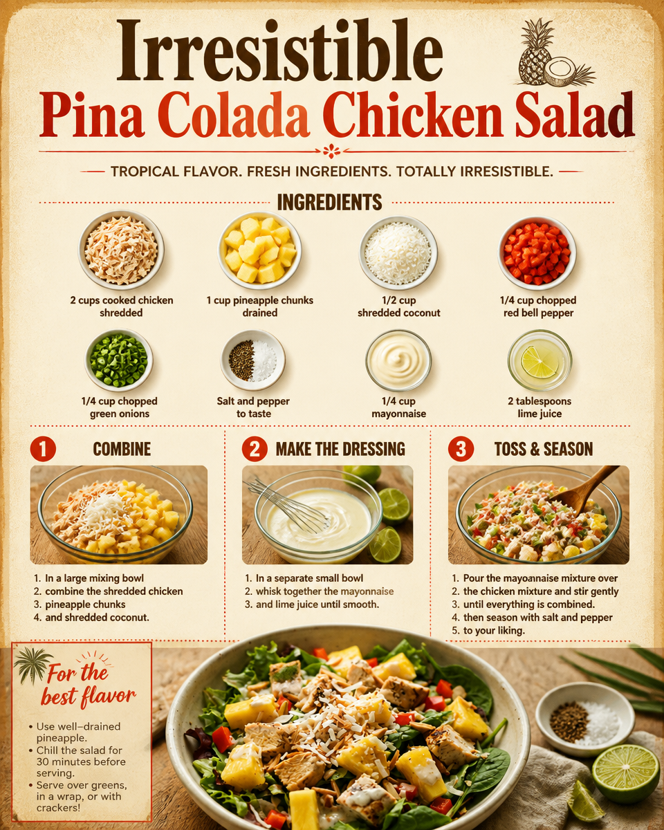 Irresistible Pina Colada Chicken Salad