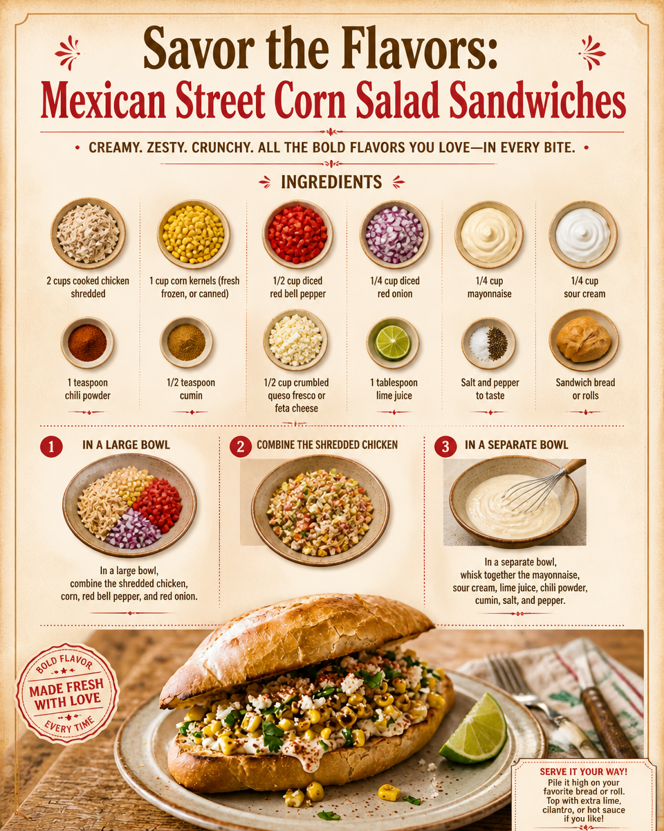 Savor the Flavors: Mexican Street Corn Salad Sandwiches