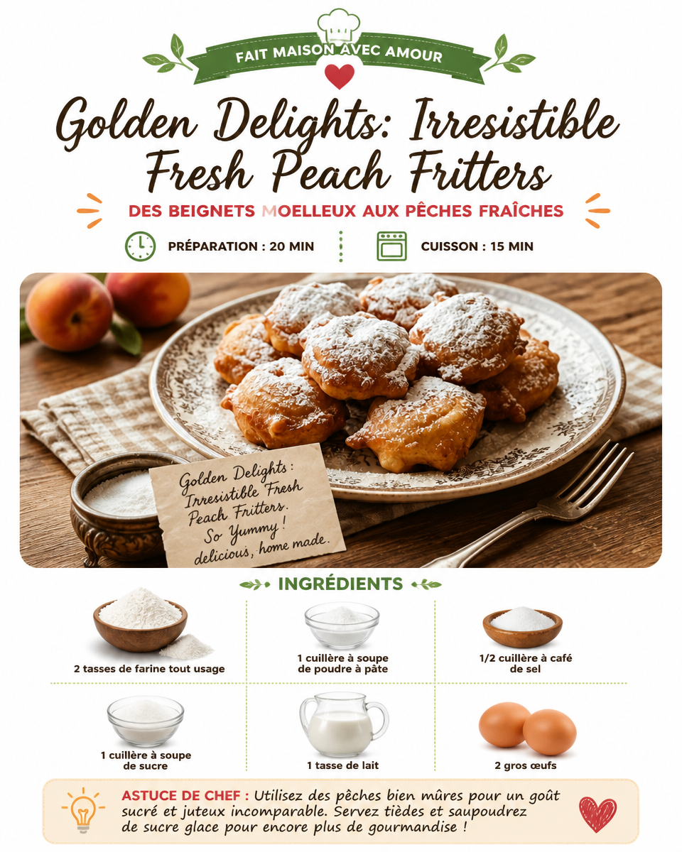Golden Delights: Irresistible Fresh Peach Fritters