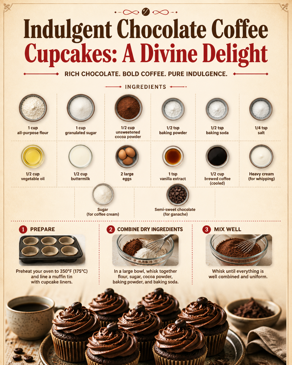 Indulgent Chocolate Coffee Cupcakes: A Divine Delight
