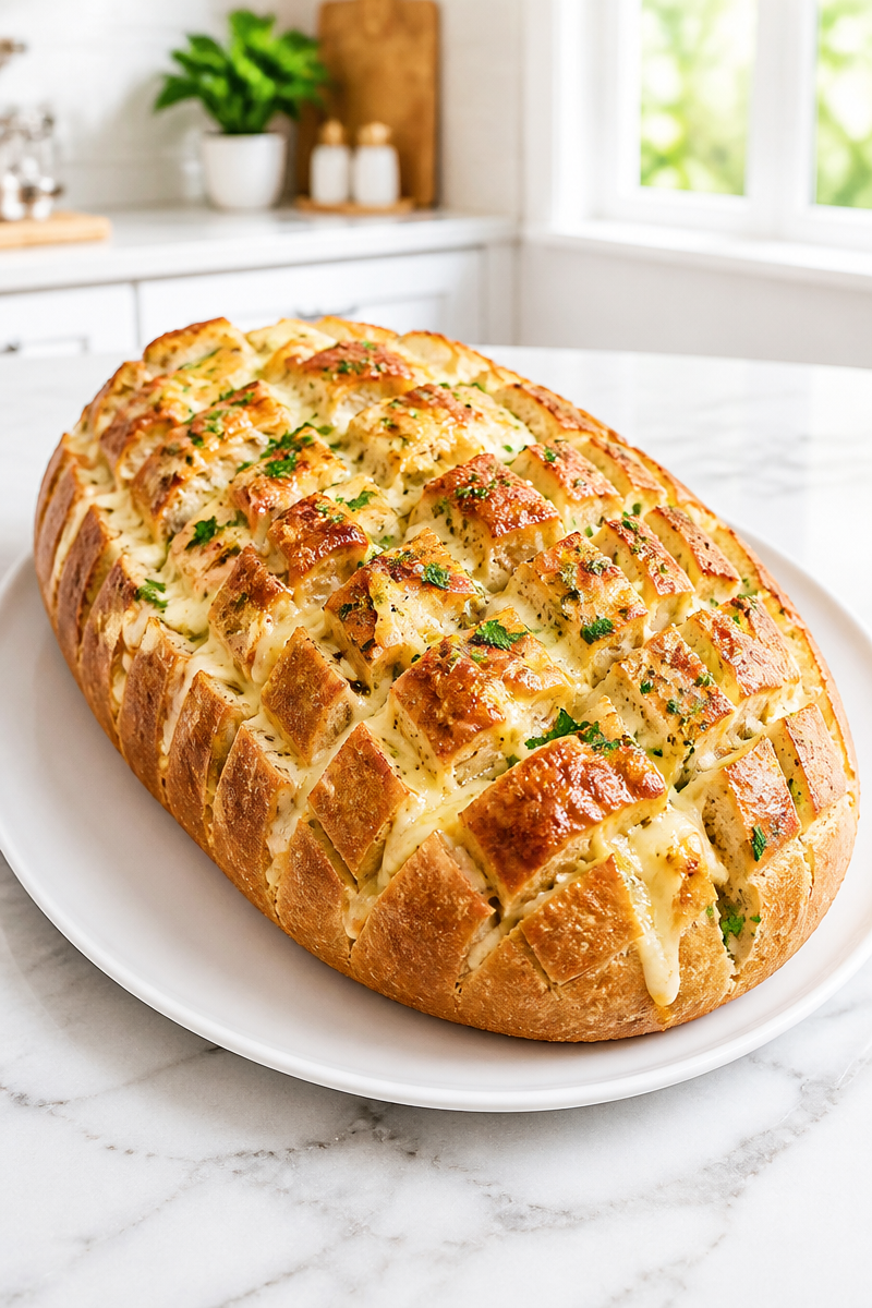 Cheesy Garlic Bread Pull-Apart Loaf