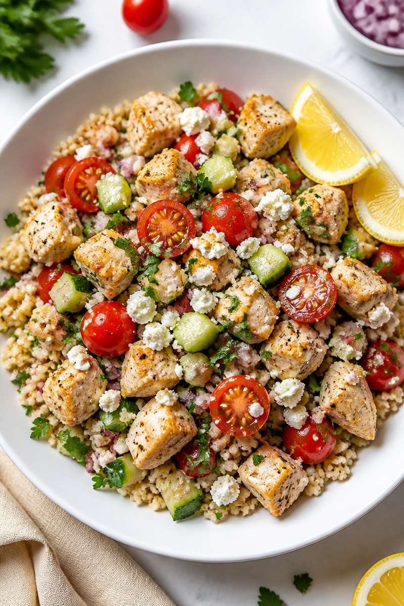 Mediterranean Chicken Couscous Bowl