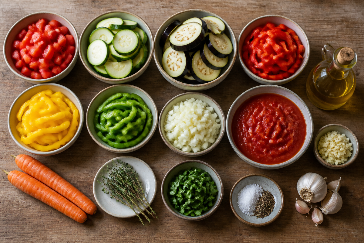 Creamy Ratatouille With Eggplant And Zucchini