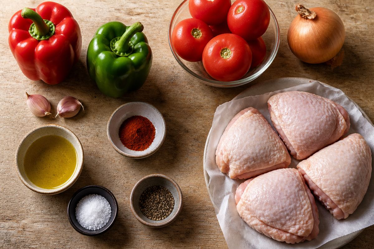 Savory Basque Chicken With Peppers