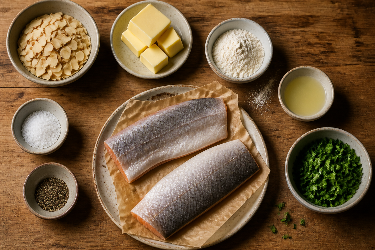 Crispy Almond Trout With Pan Sauce