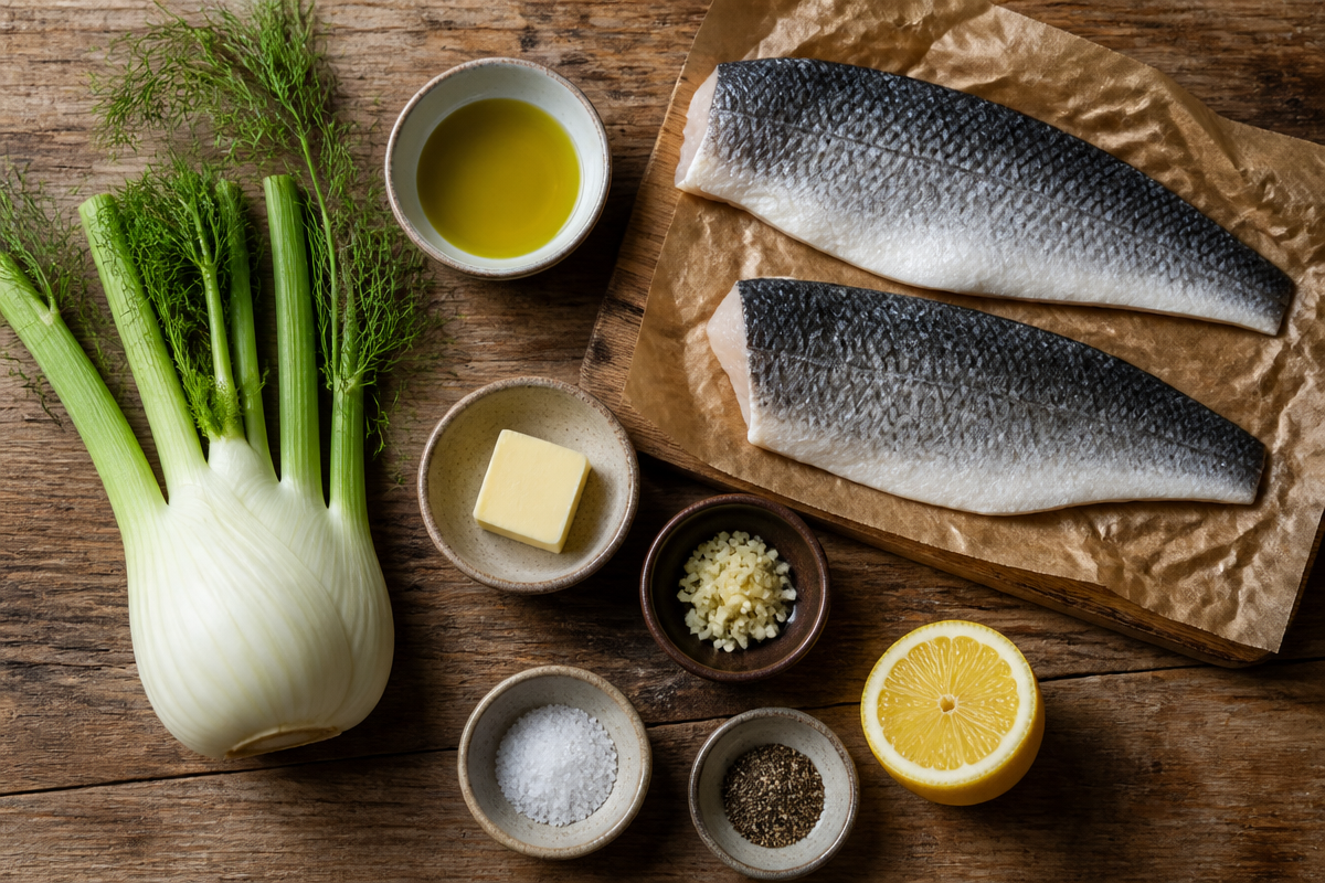 Citrus Sea Bass Fillet With Fennel