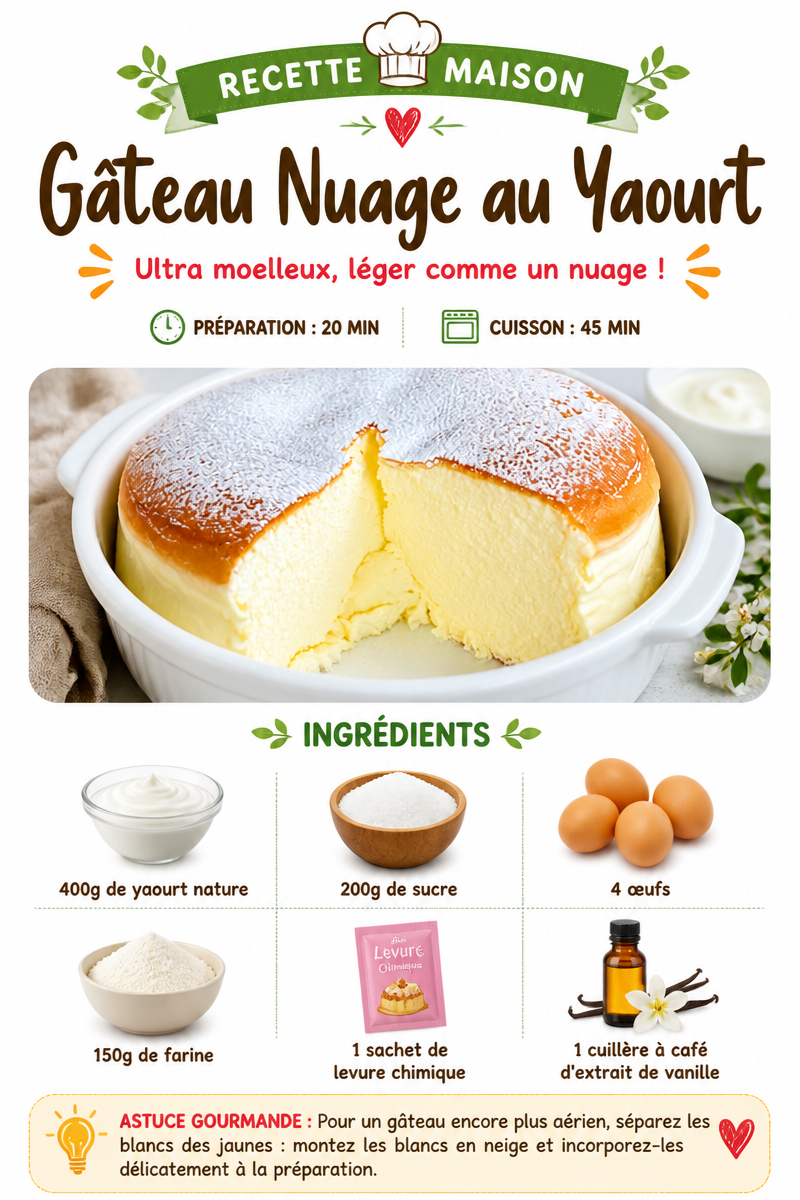 Gâteau Nuage au Yaourt