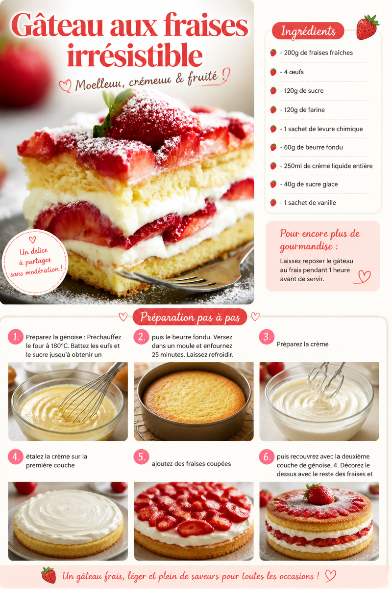 Irresistible Strawberry Cake