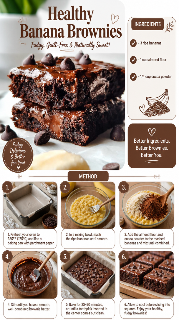 Healthy Banana Brownies
