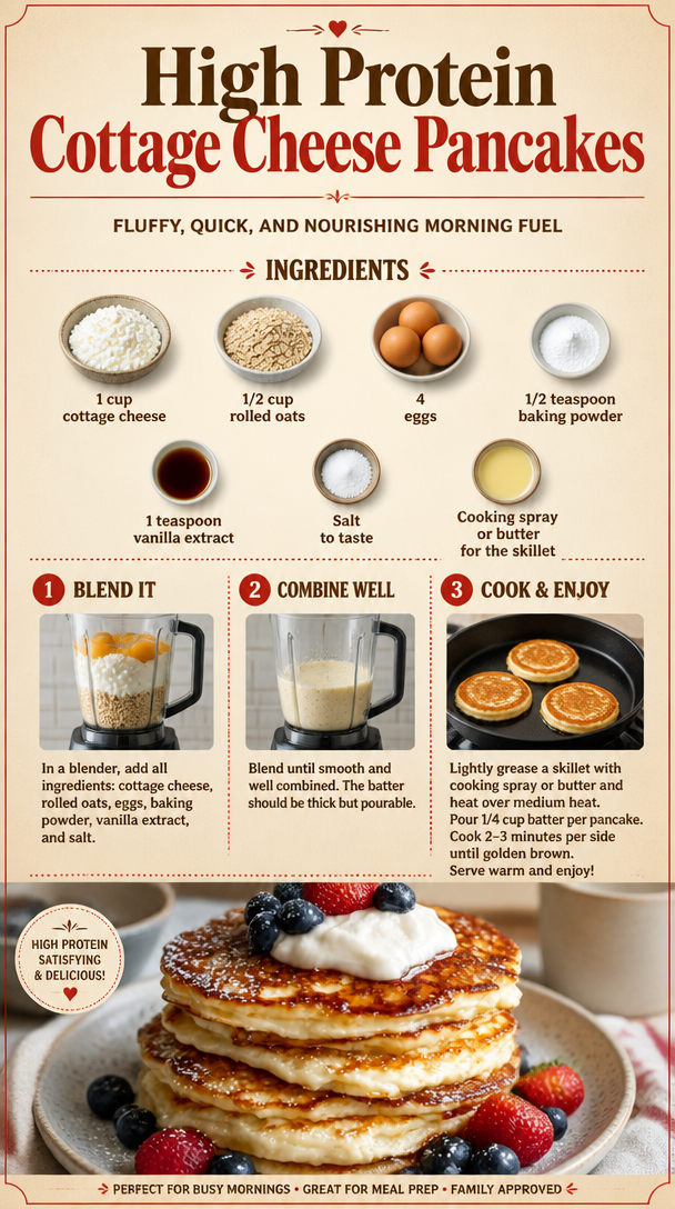 High Protein Cottage Cheese Pancakes