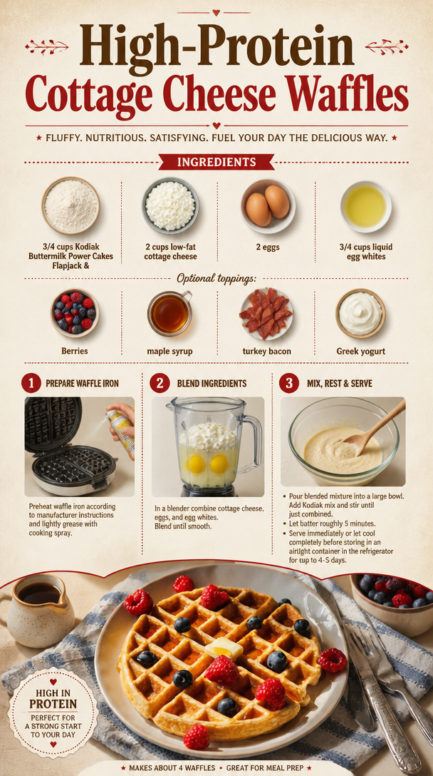 High-Protein Cottage Cheese Waffles