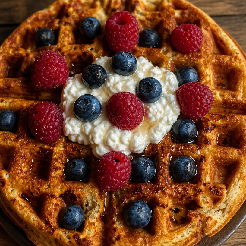 High-Protein Cottage Cheese Waffles