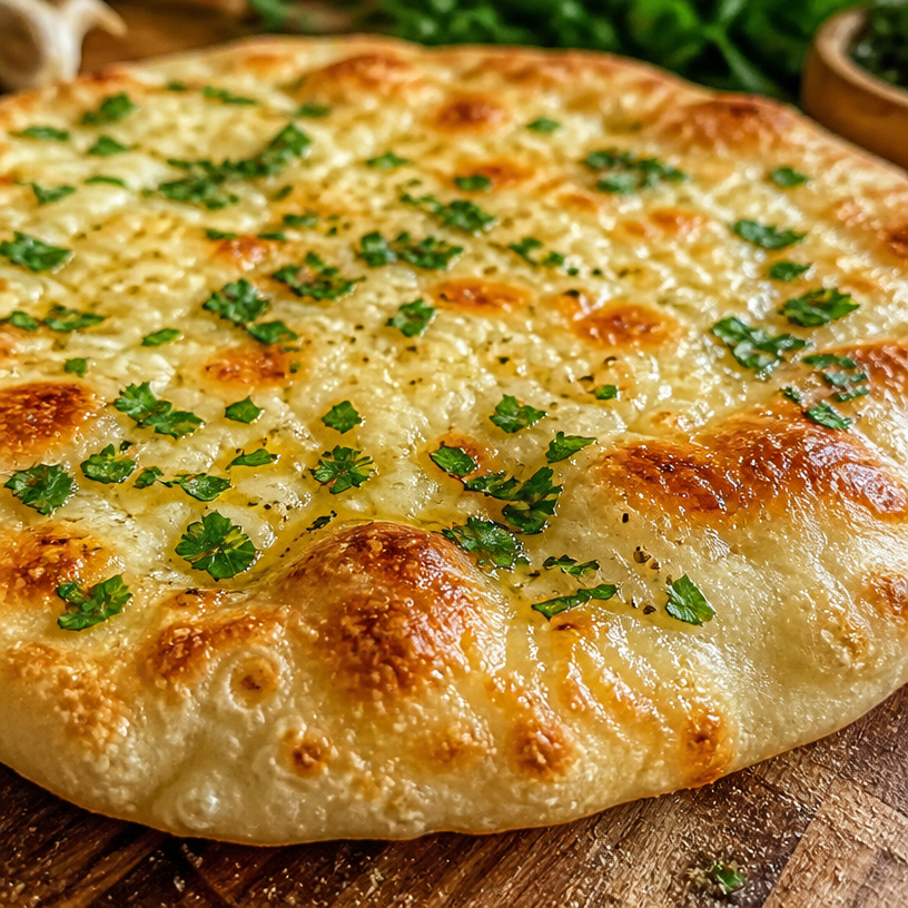 Garlic Cottage Cheese Flatbread