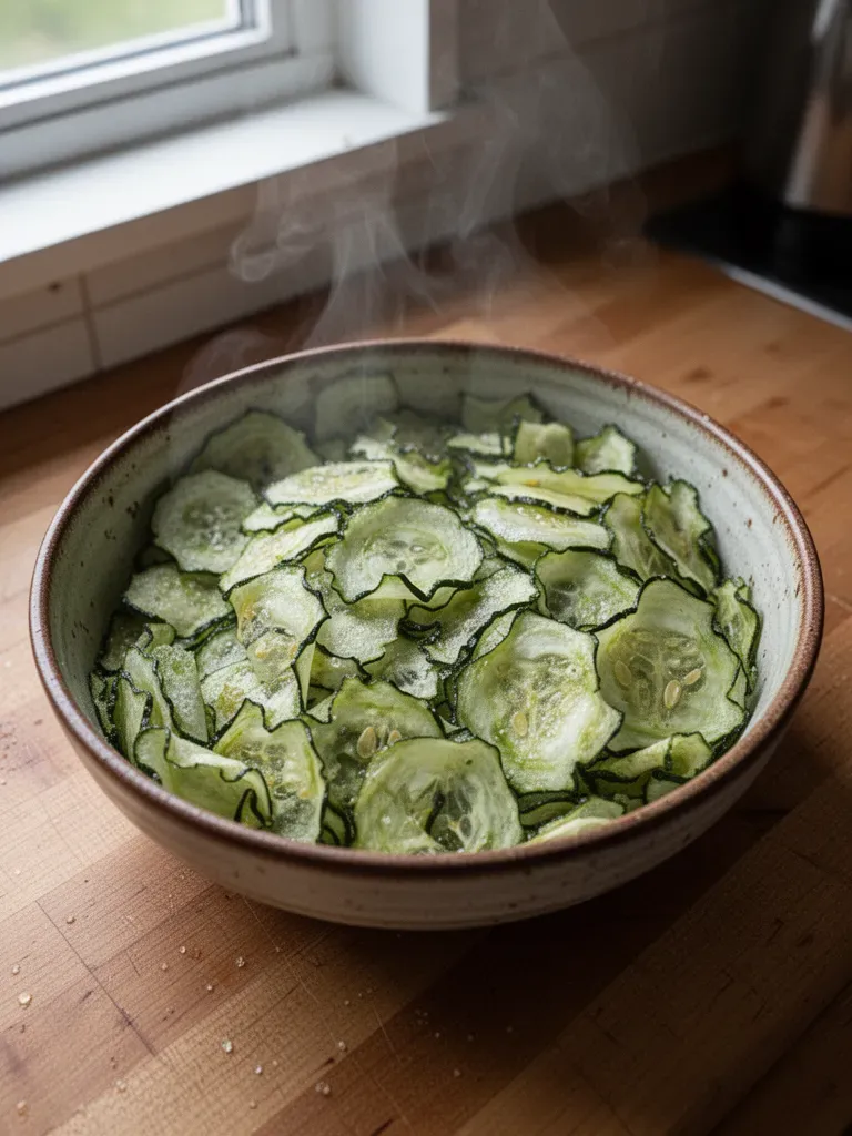 Salt and Vinegar Cucumber Chips