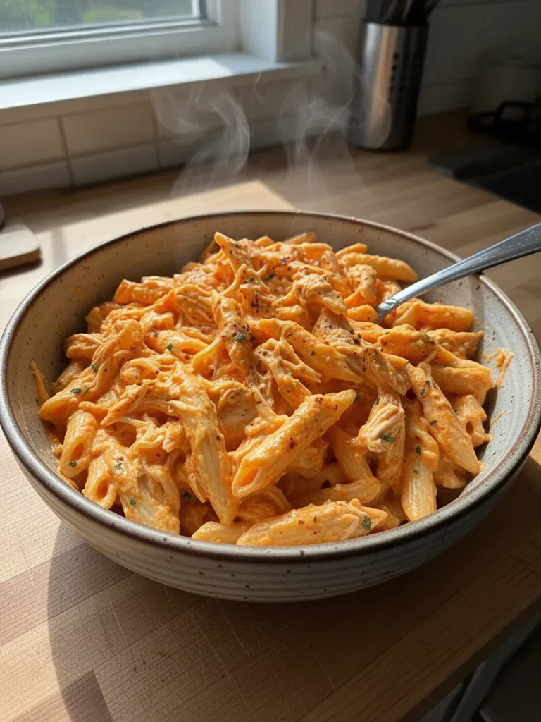 One-Pot Creamy Buffalo Chicken Pasta