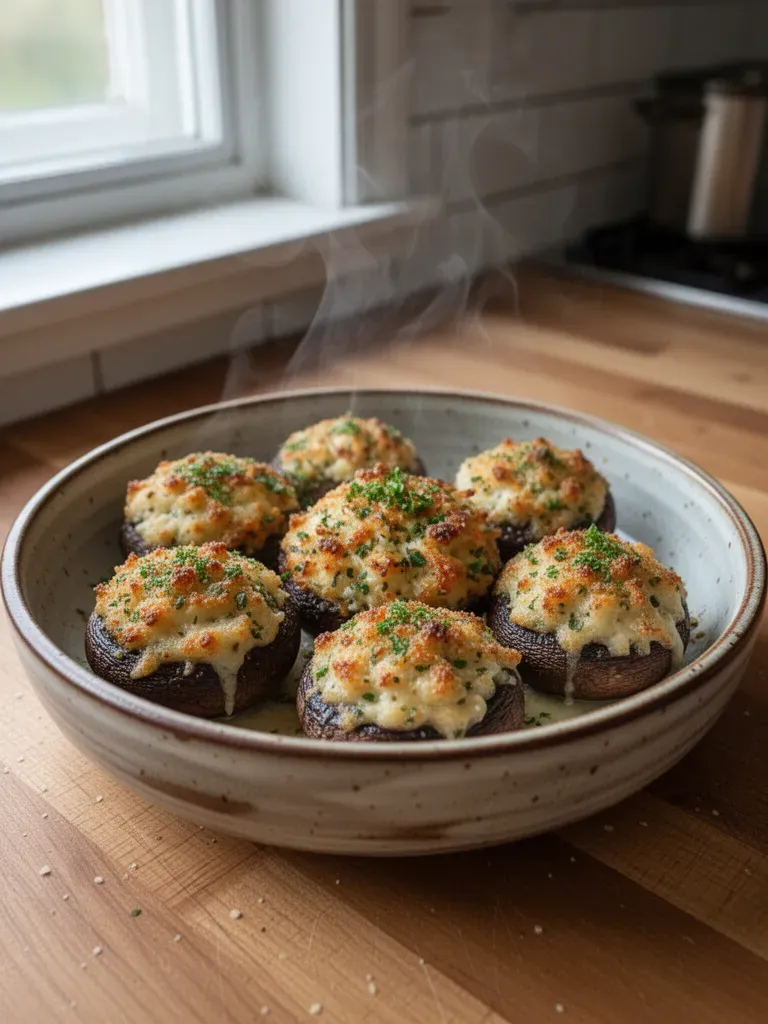 Stuffed Mushrooms With Garlic And Parmesan